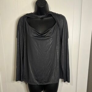 Sparkling Charcoal Long Sleeve Top